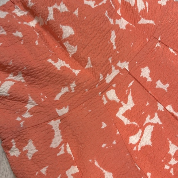 J.Crew Lorelei Cottagecore Papaya Embossed Strapless A-Line Pocketed Dress NWT - Picture 3 of 6